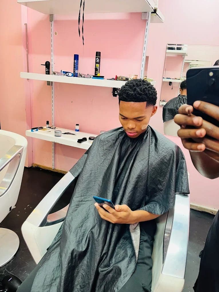 Mid Taper Fade + Black Dye